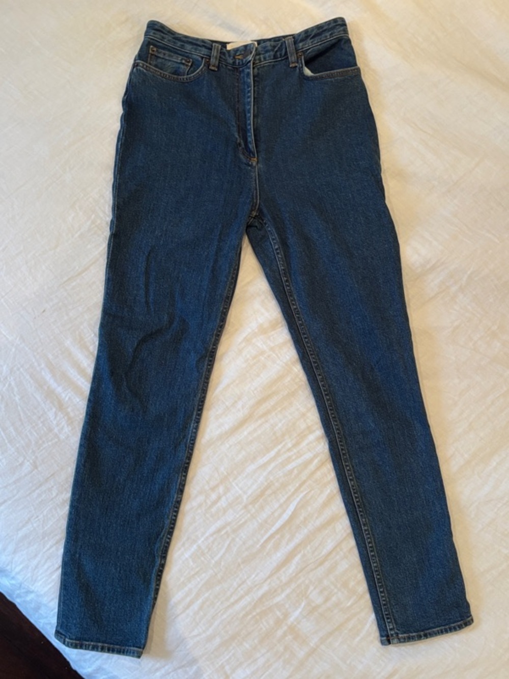 The Row High-Rise Straight-Leg Jeans - Dark Blue